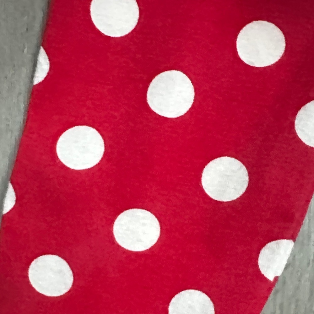 Bonnie Jean Red and White Gingerbread Tutu Dress Top with Polka Dot Leggings - Picture 5 of 11